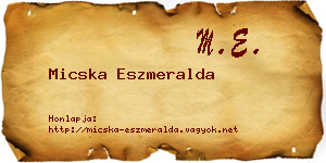Micska Eszmeralda névjegykártya